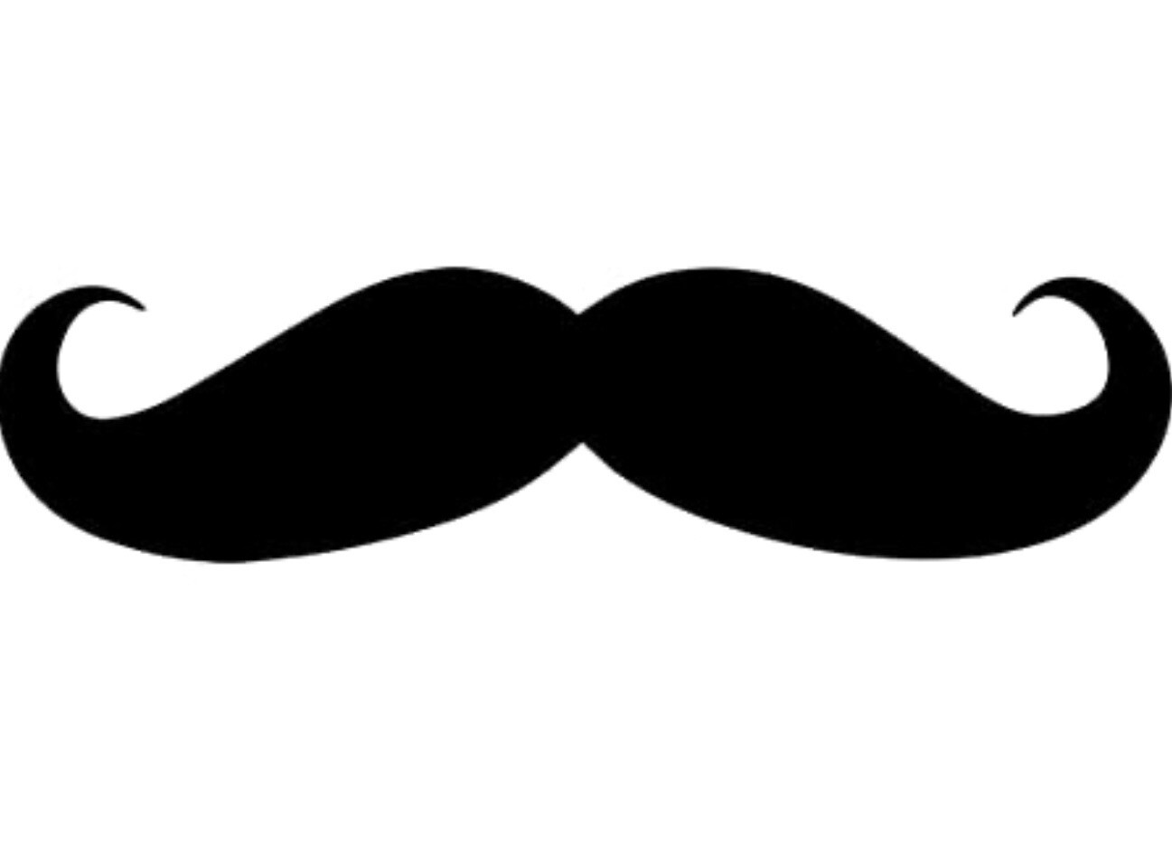 Mustache Decal Sticker 7.75" / 16" OR 24" For Car / Room / Party St-72