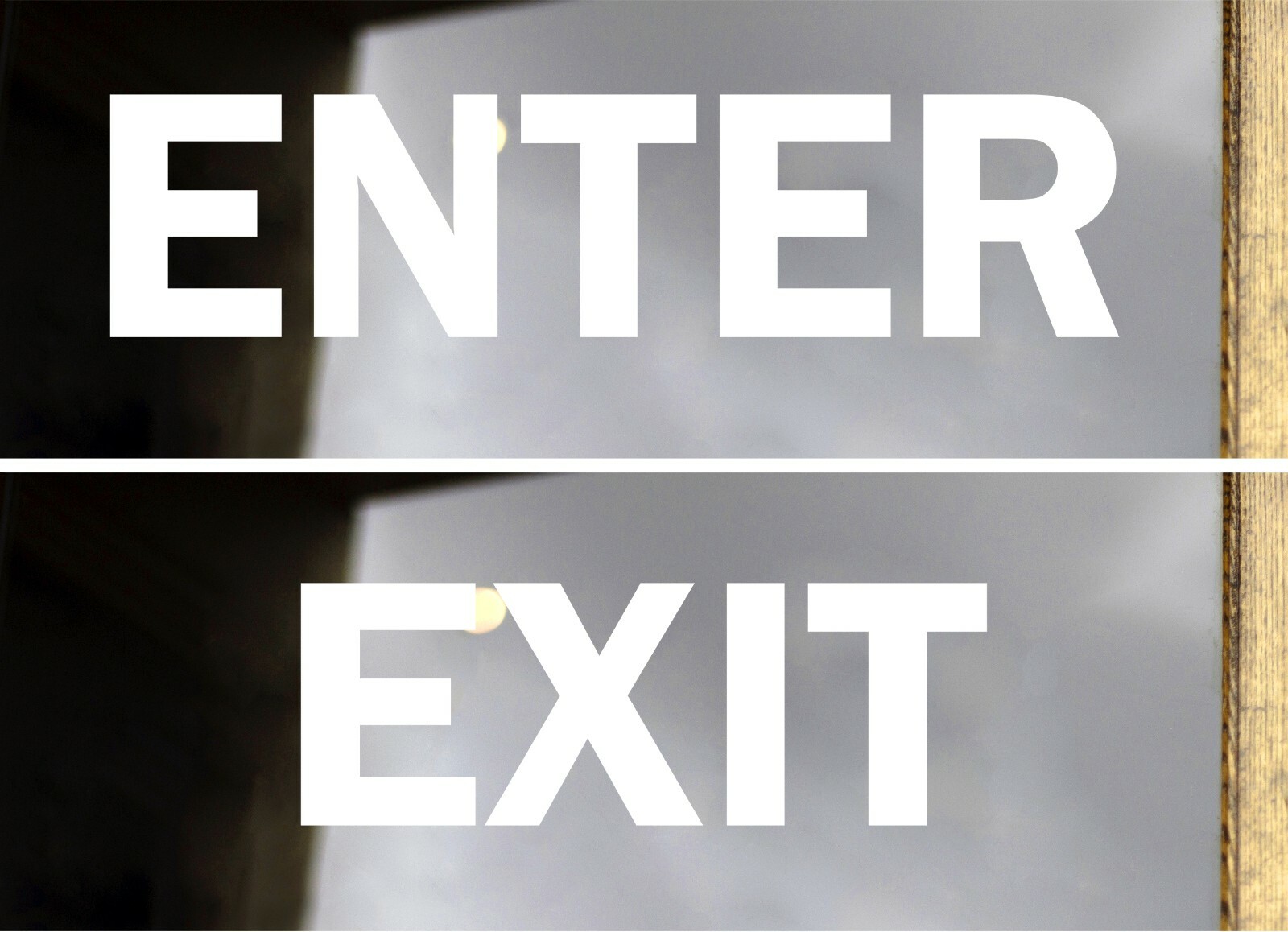 Enter Exit Vinyl Decals – Office Business Entrance Door Signs – Die Cut Stickers