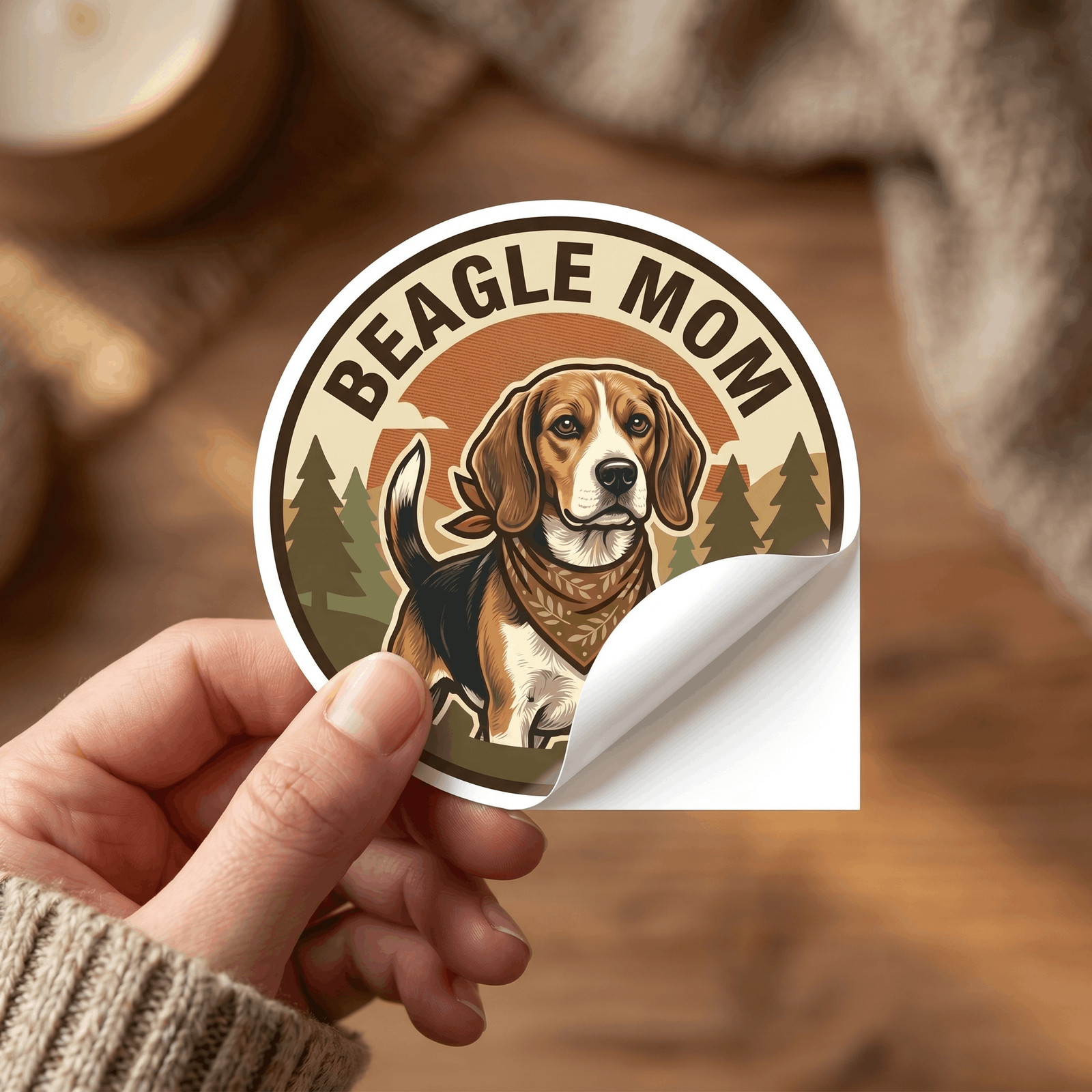 Beagle Mom T-Shirt Beagle Dog Gift Women Graphic Tee Mothers Day Vintage Cute