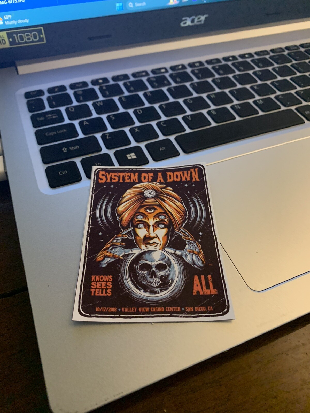 System of a Down Concert Poster Sticker – Valley View Casino Center