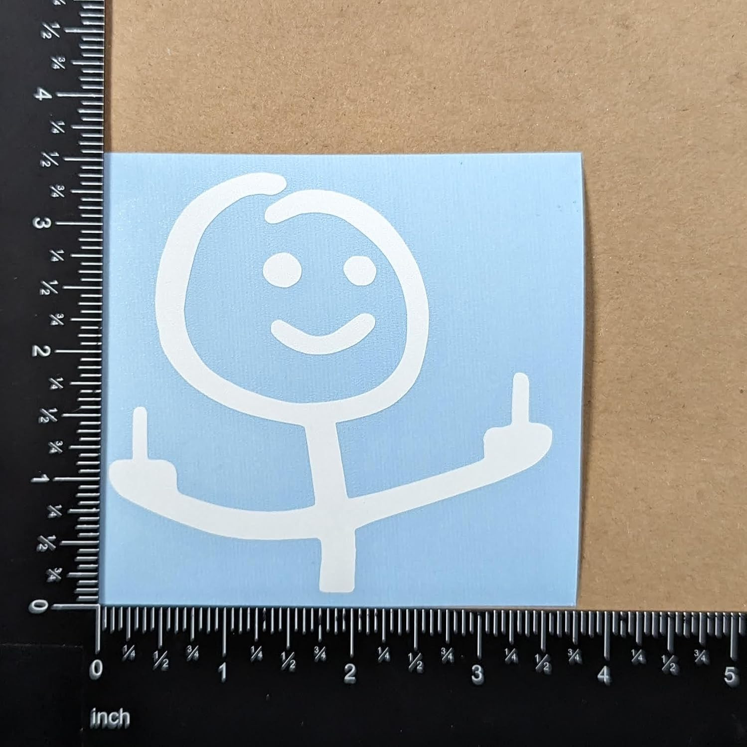 Middle Finger Meme Stick Figure Decal 4 Pack: Funny Stick Figure Double Flip off