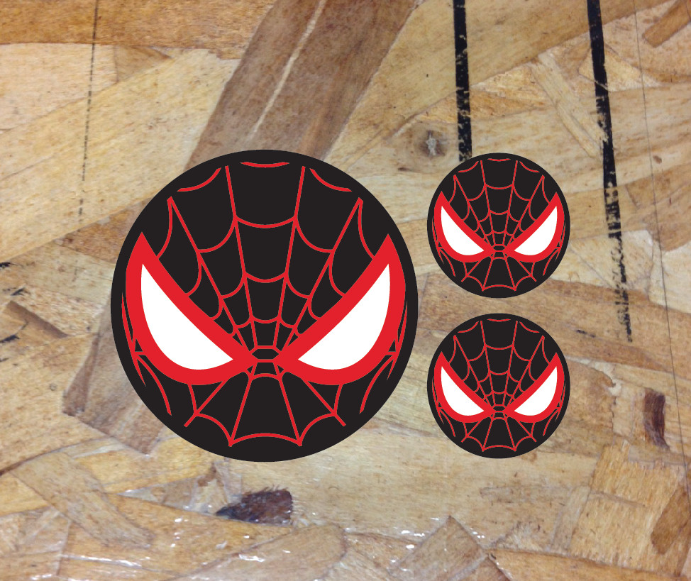 Black Red Spiderman Vinyl Decal Sticker Car Truck Laptop Spidey 3.5" – 3 for 1
