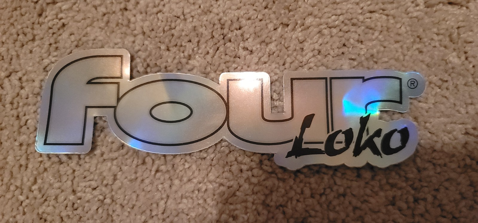 Four Loko Alcohol Brewing Company Die Cut Logo Sticker Shiny 7in x 2in