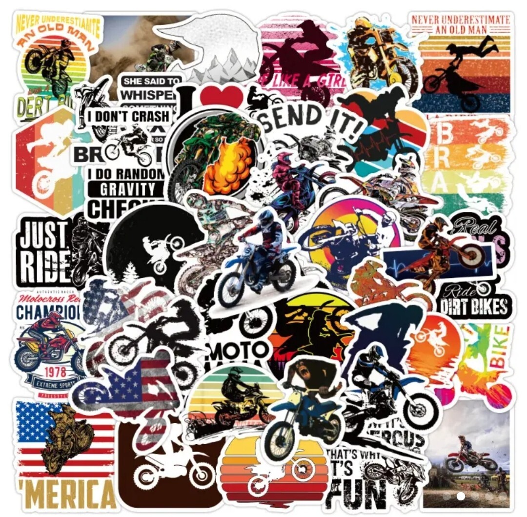 10 PCS Motocross Motorsports Dirt Bikes Stickers BRAND NEW
