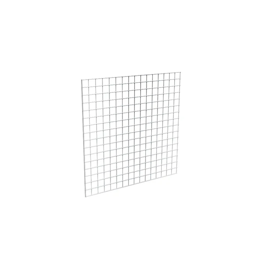 4"W x 4"H Grid Panels Chrome Econoco P3GW44 (Pack Of 3)
