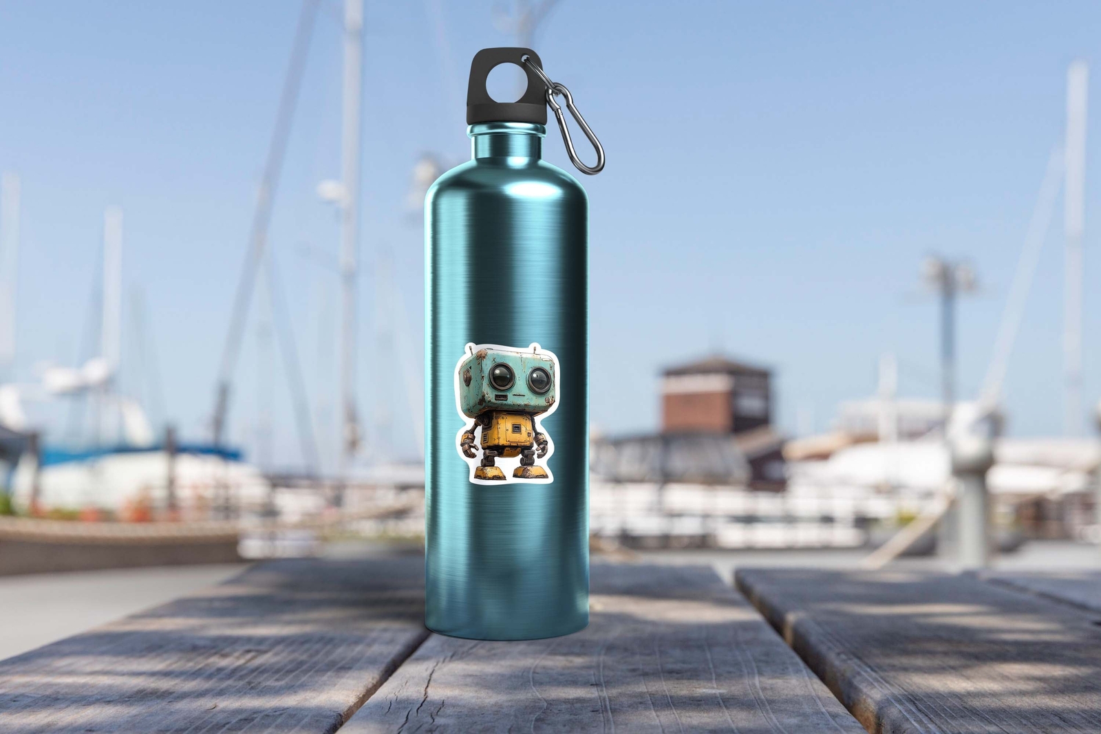 Cute Cartoon Robot Sticker – Durable Weatherproof Vinyl for All Surfaces