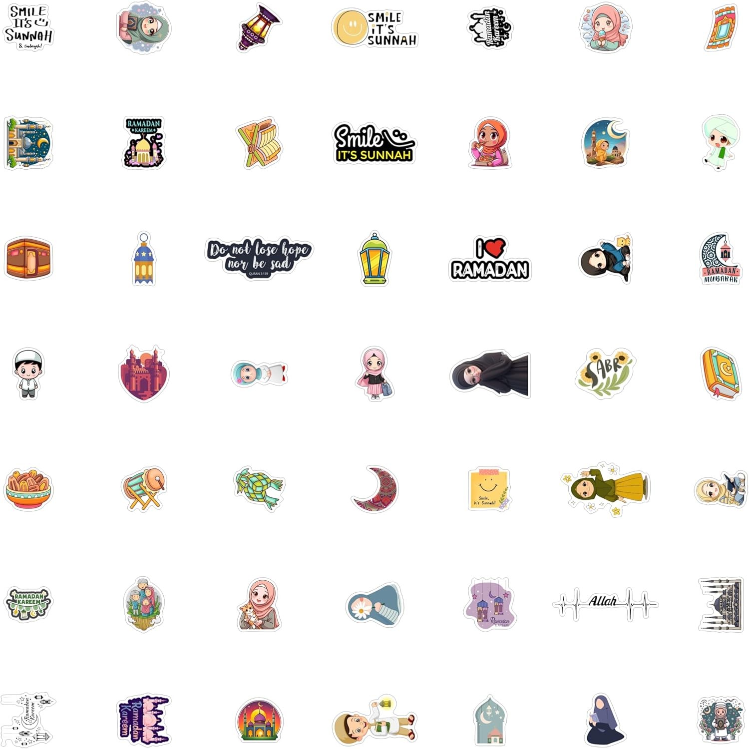 BulbaCraft Islamic Stickers for Ki_ds, Muslim Stickers for Water Bottle and Lapt