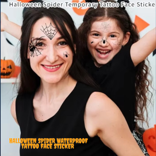 20 Sheets New Halloween Holiday Face Makeup And Terror Spider Design Stickers