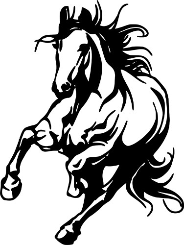 Horse Running Wild Horses Art Wall Car Window Vinyl Sticker Decal 4.5" x 6"