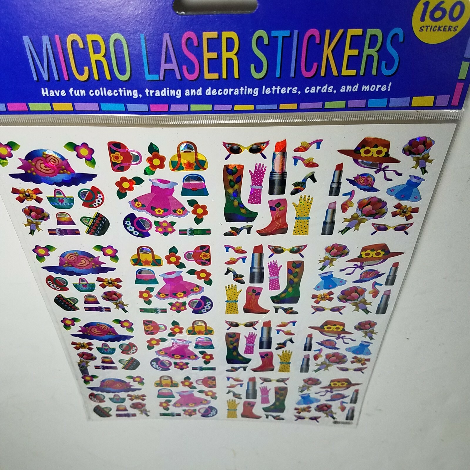 480 Pcs Micro Laser STICKERS PACK Decals Pop Art Butterflies Girls Fun Colors