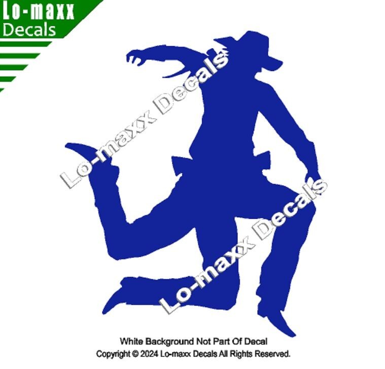 3 Legged Cowboy Western Whimsy Car Truck SUV Premium Quality Vinyl Decal