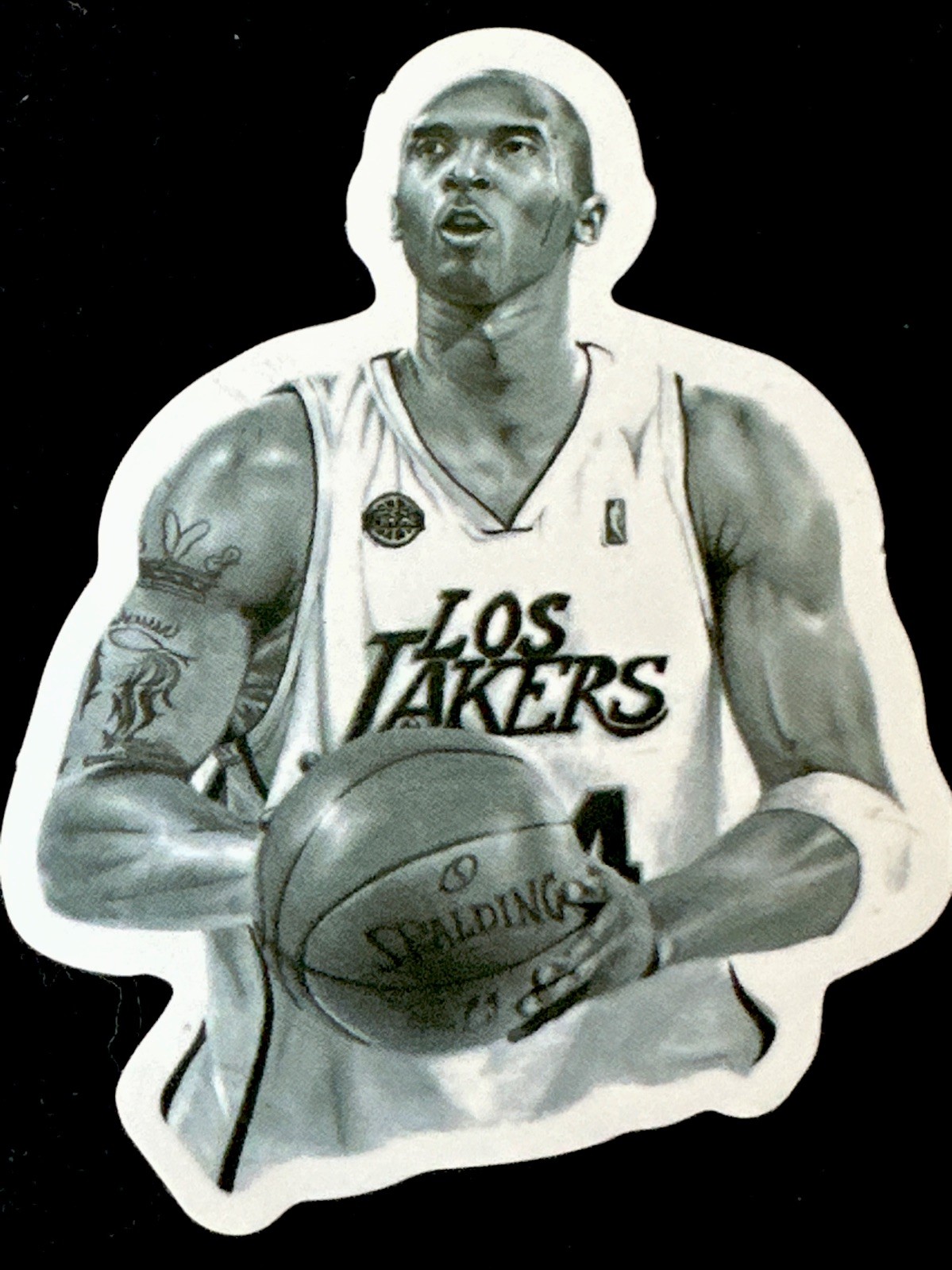 KOBE BRYANT STICKER✨🏀🤍🏀✨2 1/2” X 2”✨LAKERS✨PLAYER✨RIP✨AWESOME✨💛💜✨💫