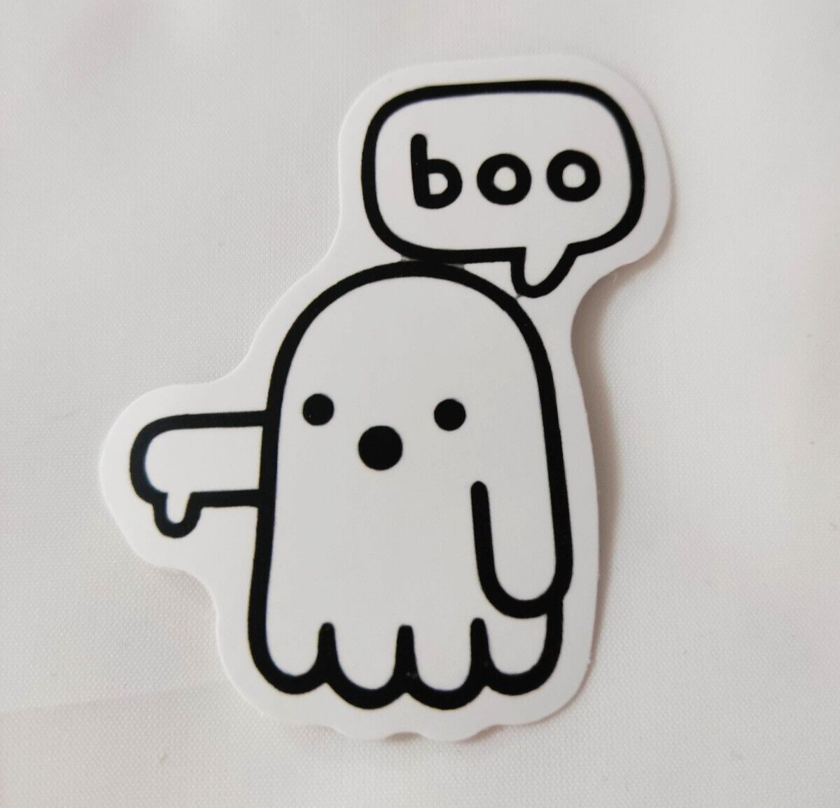 Boo Ghost Halloween Waterproof Logo Decal Sticker 2.5"x2"