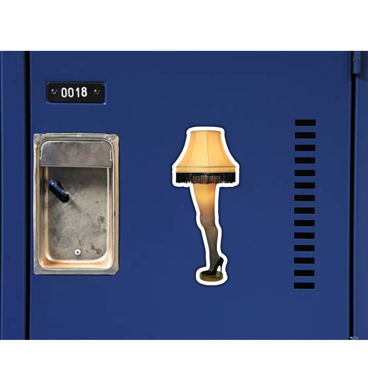 Leg Lamp Die Cut Glossy Vinyl Sticker