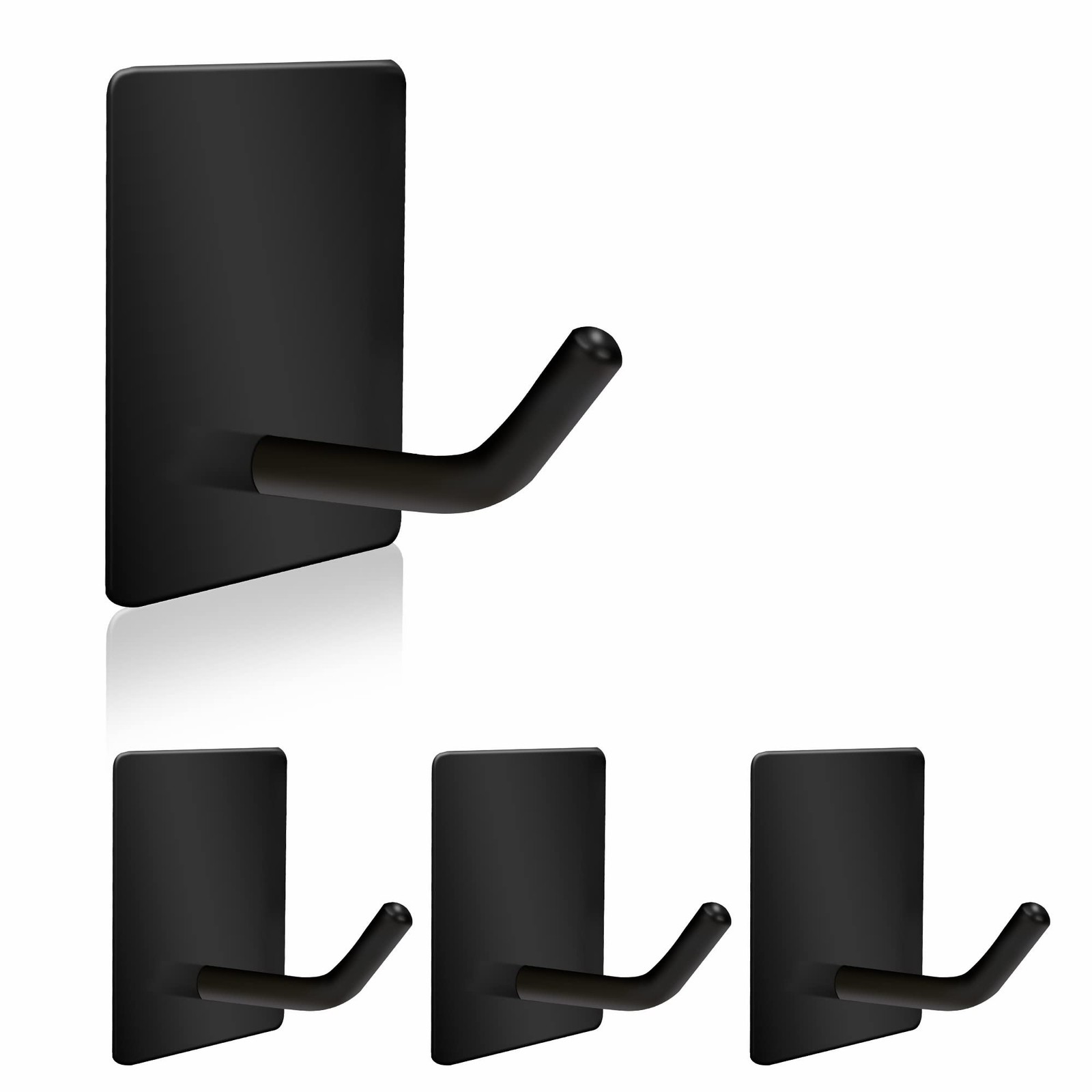 Adhesive Hooks Heavy Duty, Stainless Steel Self Adhesive Wall Hooks, Sticky T…