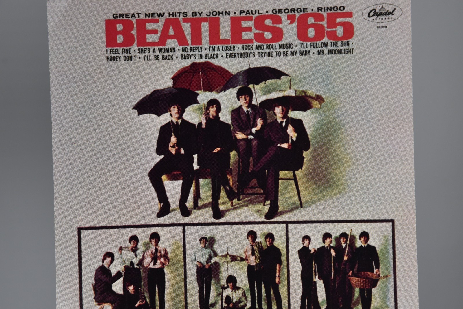 Vintage The Beatles '65 Insert Album Cover Art 6" Art Print 45 Record Paper ONLY