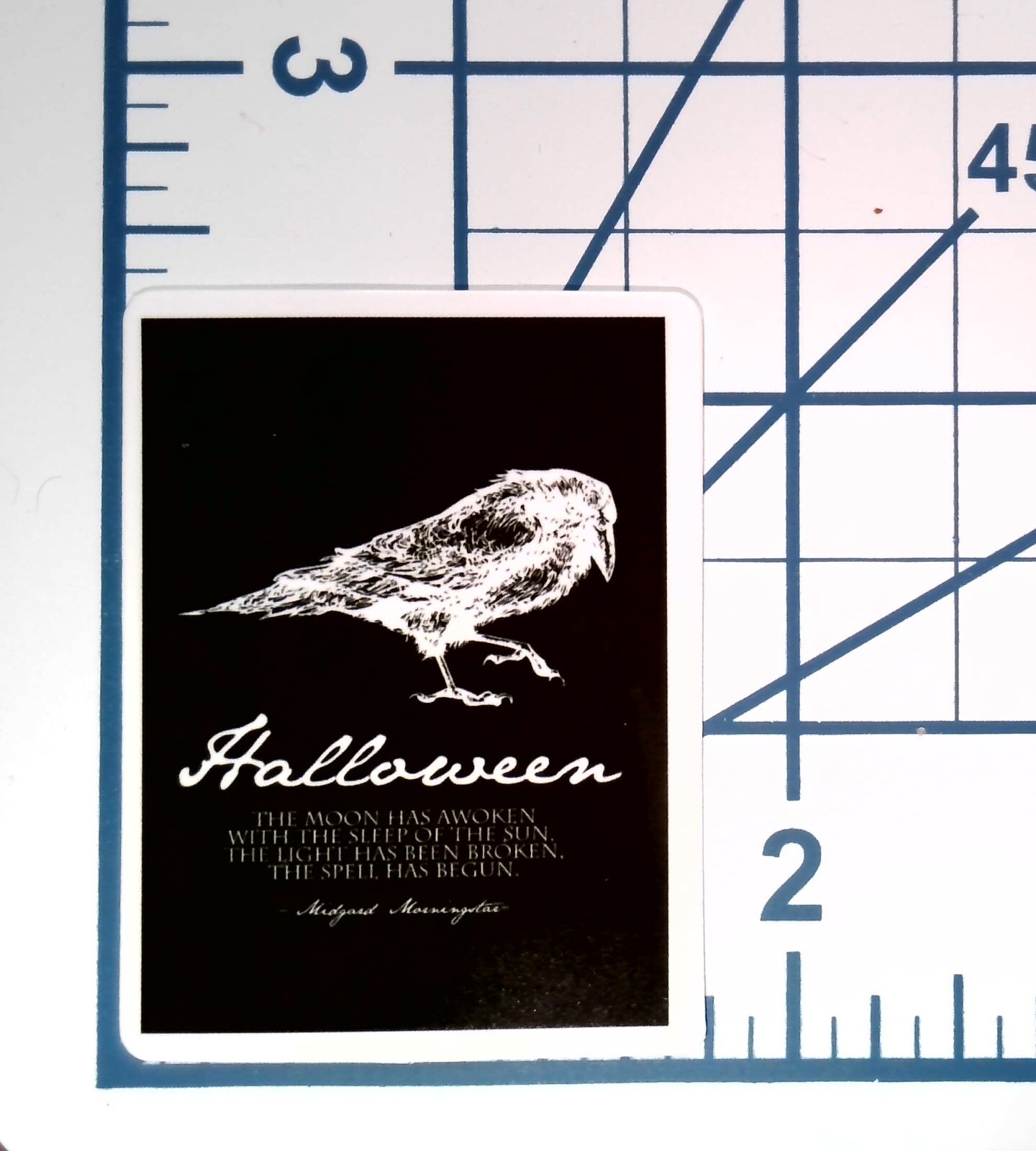 Halloween Raven Crow Quote Vinyl Sticker Die Cut Scrapbooking Journal Decal Goth