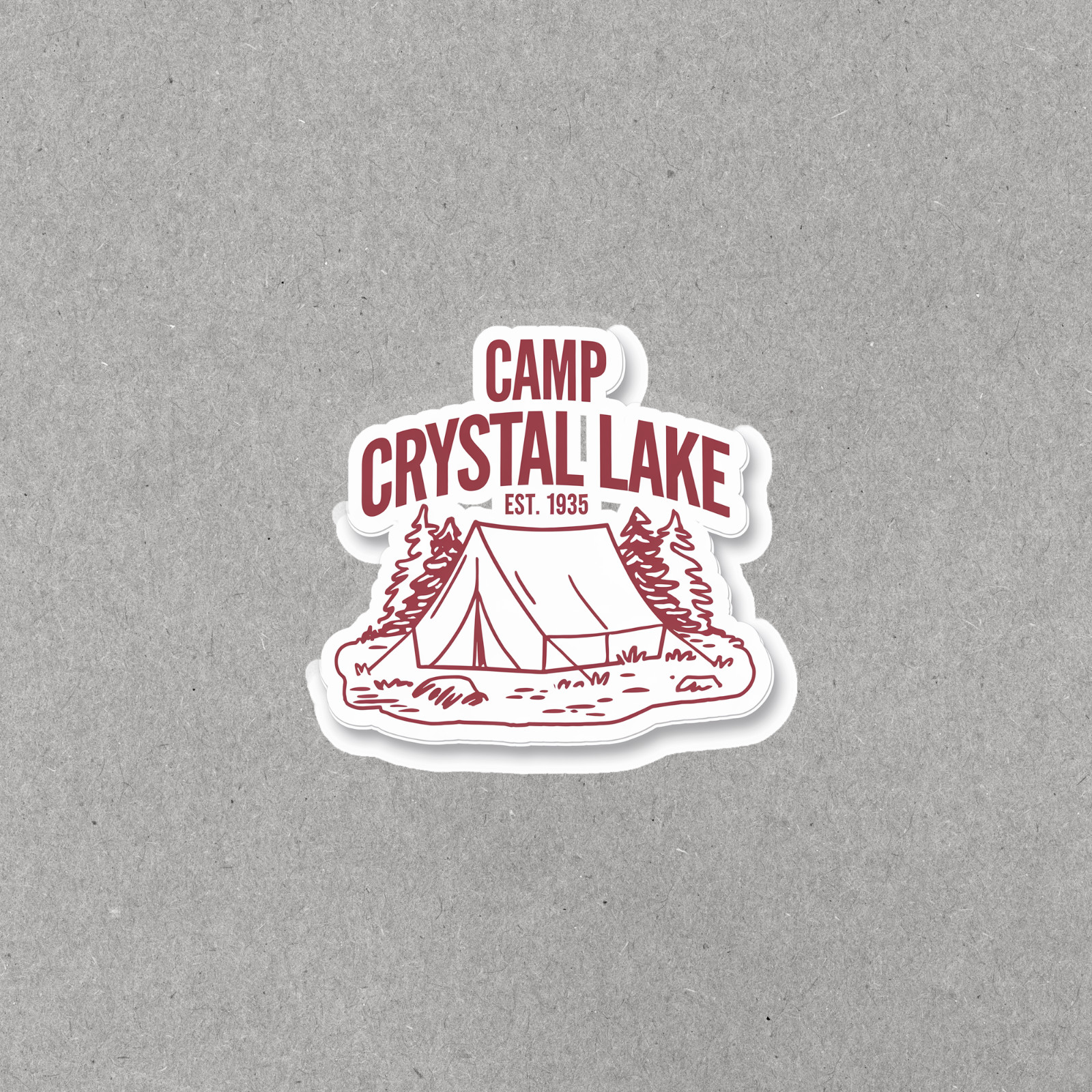 Retro Camp Crystal Lake Est. 1935 Friday the 13th Sticker #5018
