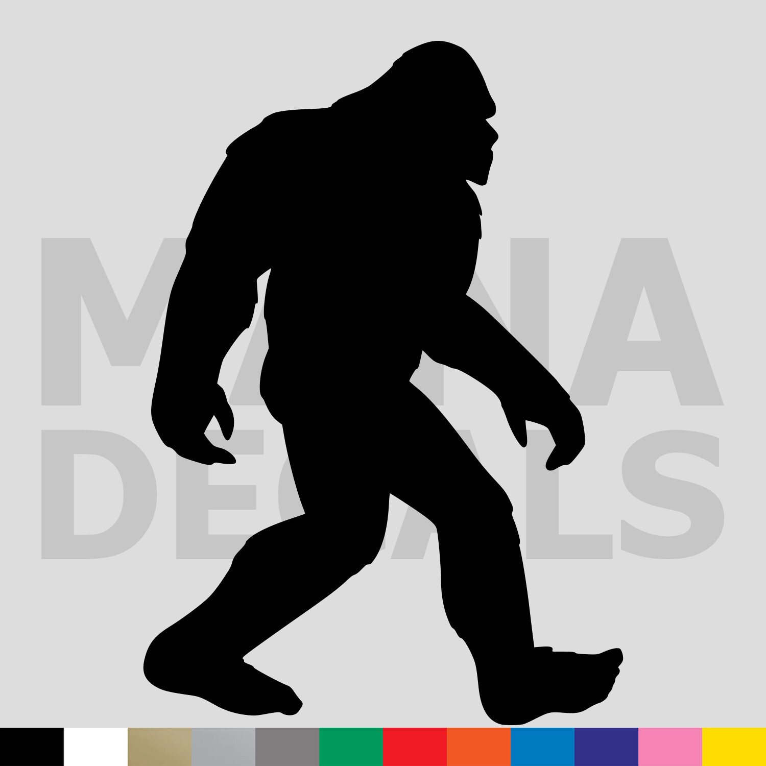 Sasquatch Vinyl Die Cut Decal Sticker – Bigfoot Yeti Cryptid Ape