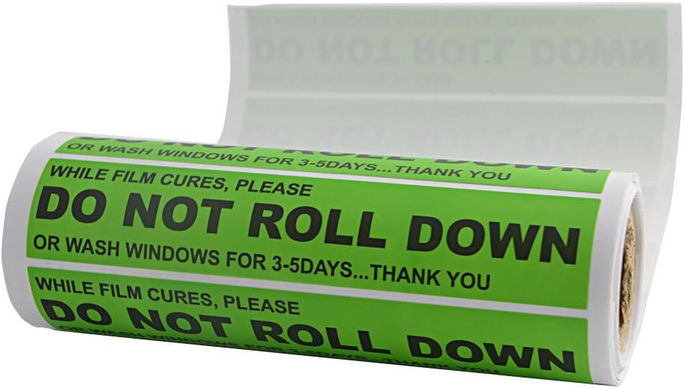 100Pcs/Roll DO NOT ROLL down Automotive Self-Adhesive Stickers Warning Label for