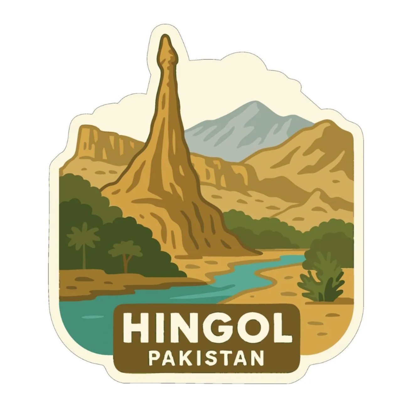 Hingol Pakistan Iron On Heat Transfer Vinyl HTV Die-Cut World National Parks