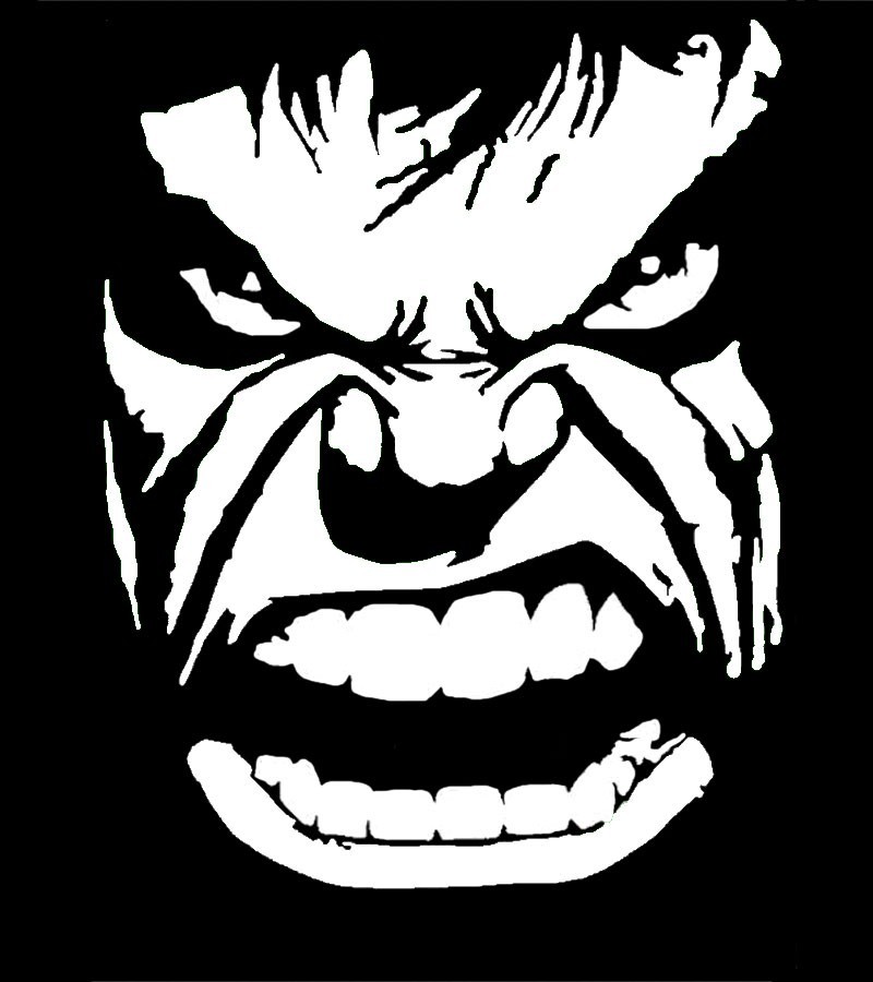 Incredible Hulk Growl Stare & Fist Two Pack Vinyl Decal Car Truck Window Tablet