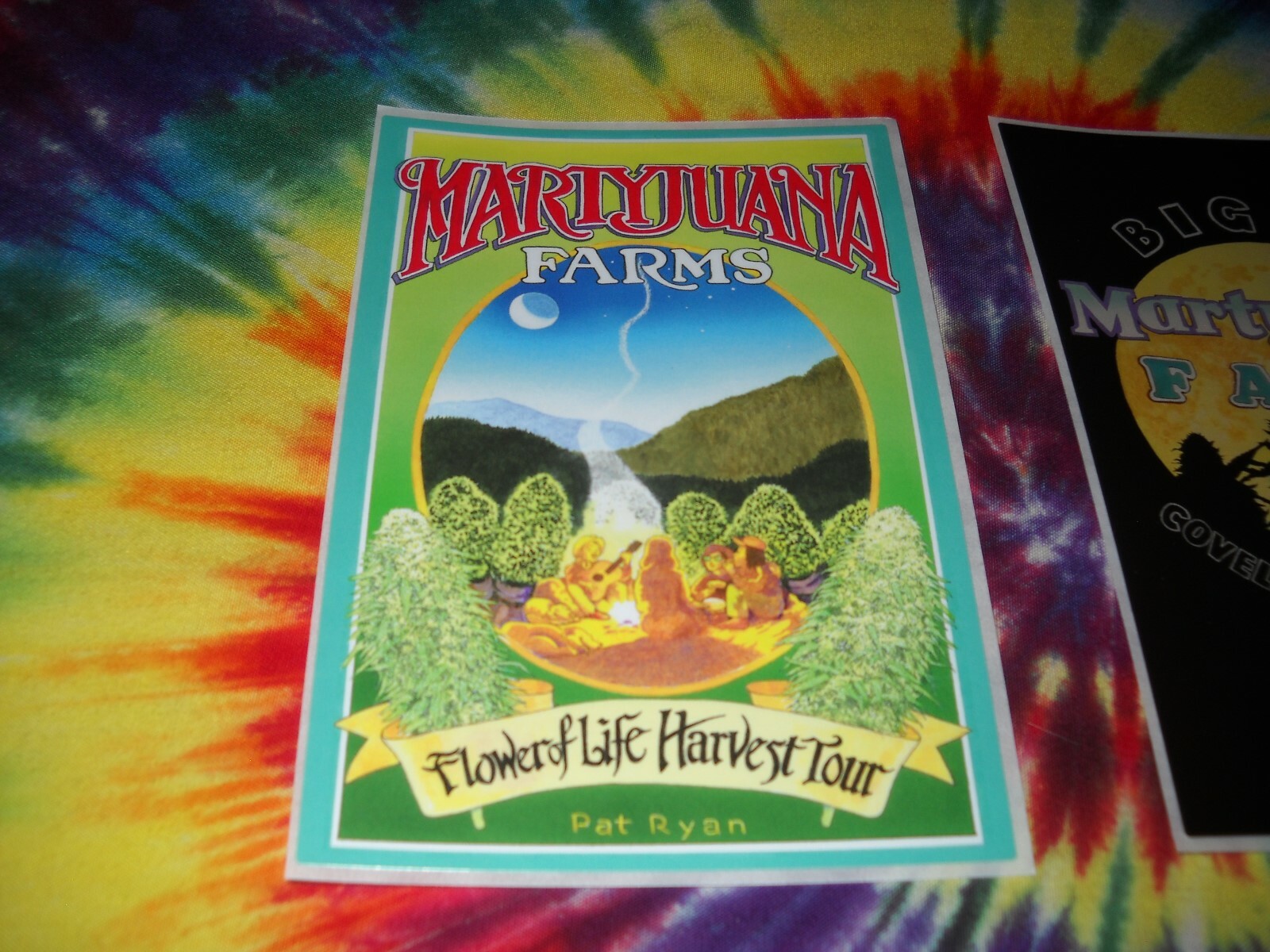 MARTYJUANA FARM BIG B'S MARIJUANA WEED CANNABIS PAT RYAN FLOWER OF LIFE-STICKERS