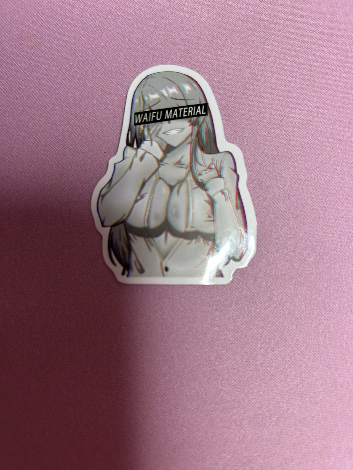 black and white waifu lewd stickers #2
