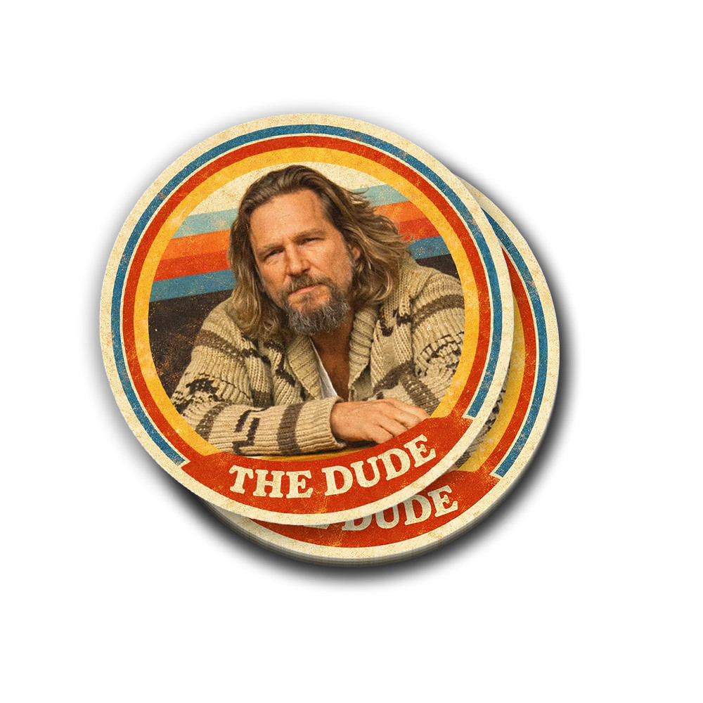 The Dude Sticker 4 Inch Vinyl Waterproof Decal The Big Lebowski Movie Original