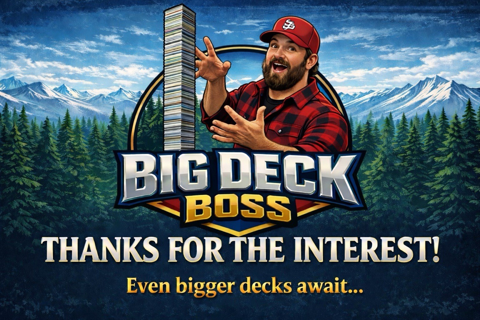 Big Deck Boss 3” Logo Sticker – Trading Card Decal – MTG / TCG / Sports Cards