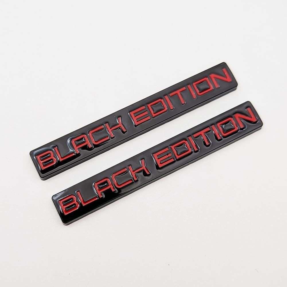 2X Chrome Metal Black & Red Logo Car Emblems – Racing Sport Auto Badge, Easy …