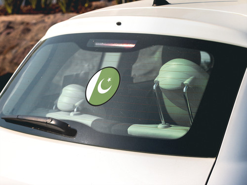 Pakistan Flag Circle Sticker Decal
