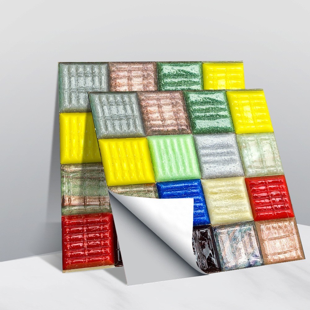 Flexible And Humidity Wall Stickers Oilproof For Kitchen Mosaic Wall Tiles 10pcs