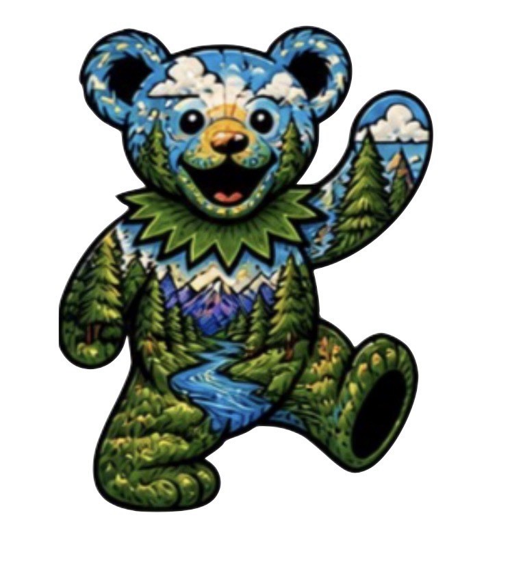 Sticker – Grateful Dead Dancing Jerry Bear 1960s Music Band Decal SYF Dead & Co