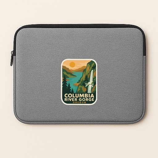 Columbia River Gorge Oregon Iron On Heat Transfer Vinyl HTV Die-Cut Symbolic