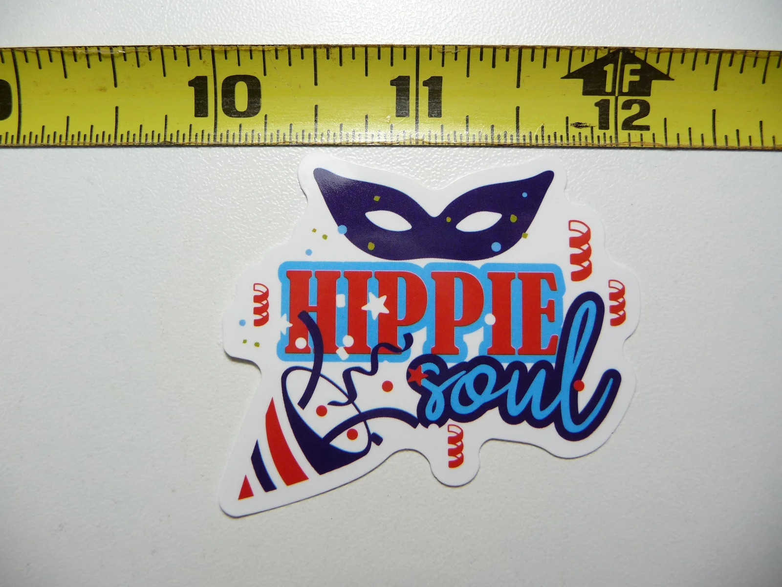 HIPPIE SOUL MASK SMALL STICKER DECAL MOTIVATIONAL POSITIVE ATTITUDE