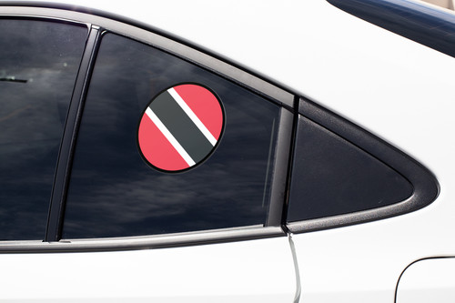 Trinidad and Tobago Flag Circle Sticker Decal