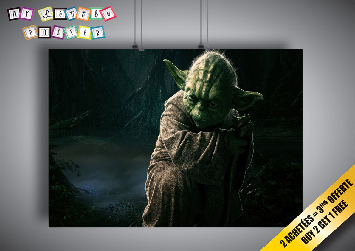 Poster STAR WARS YODA JEDI POP ART