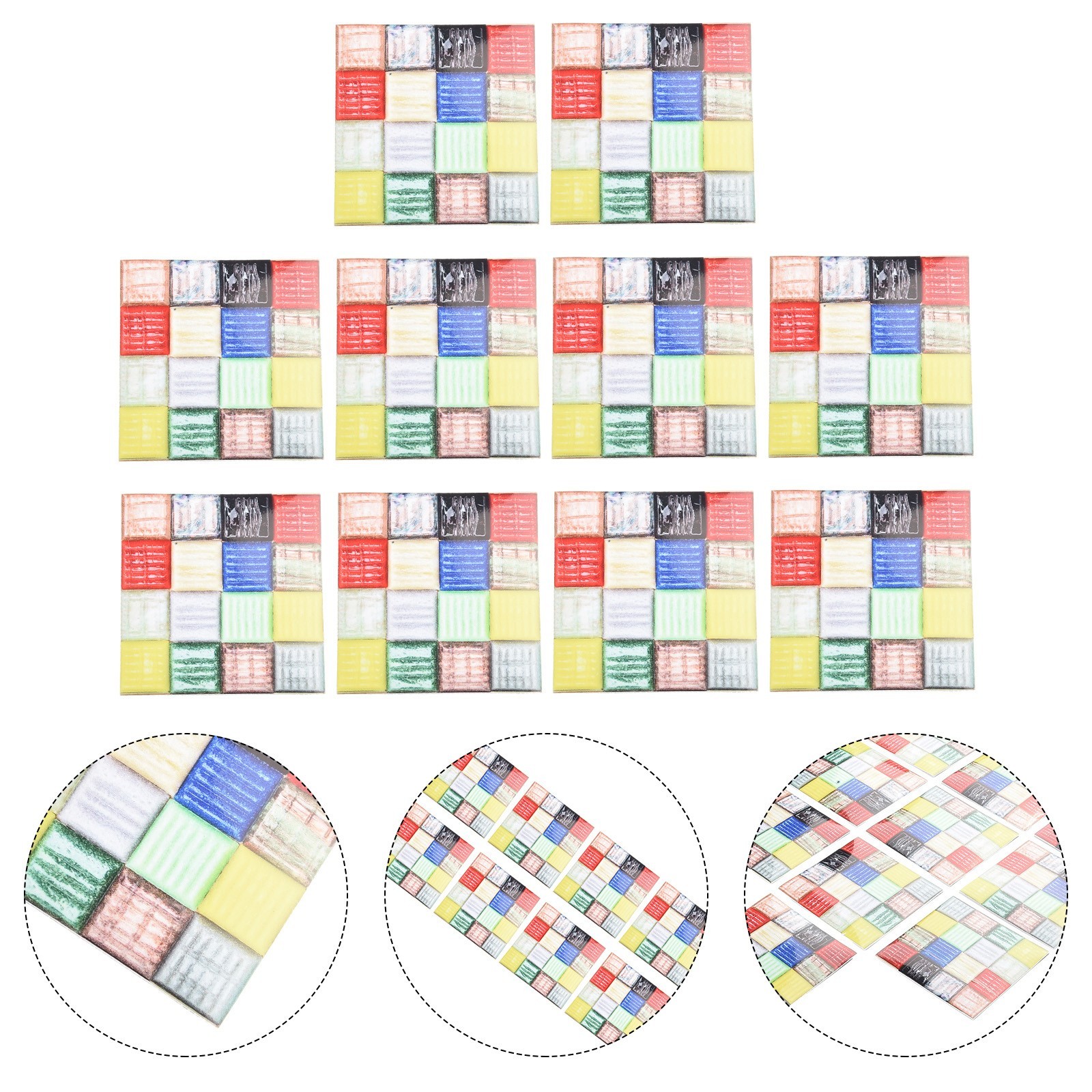Flexible And Humidity Wall Stickers Oilproof For Kitchen Mosaic Wall Tiles 10pcs
