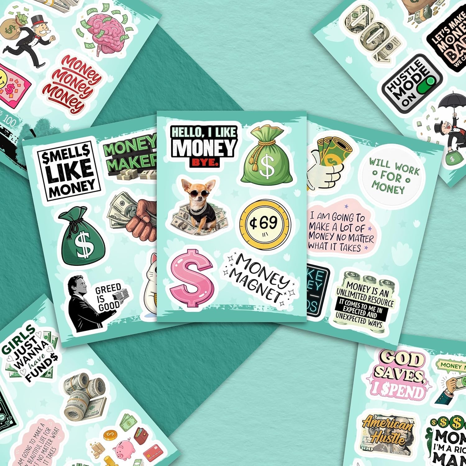 100Pcs Money Stickers for Planner for Adults, for Water Bottle – Money Sign, …