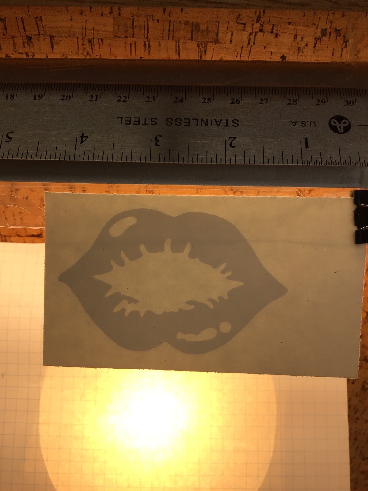 Lips Kiss Lipstick kiss – WHITE – Vinyl Sticker Decal – MM4.3.931
