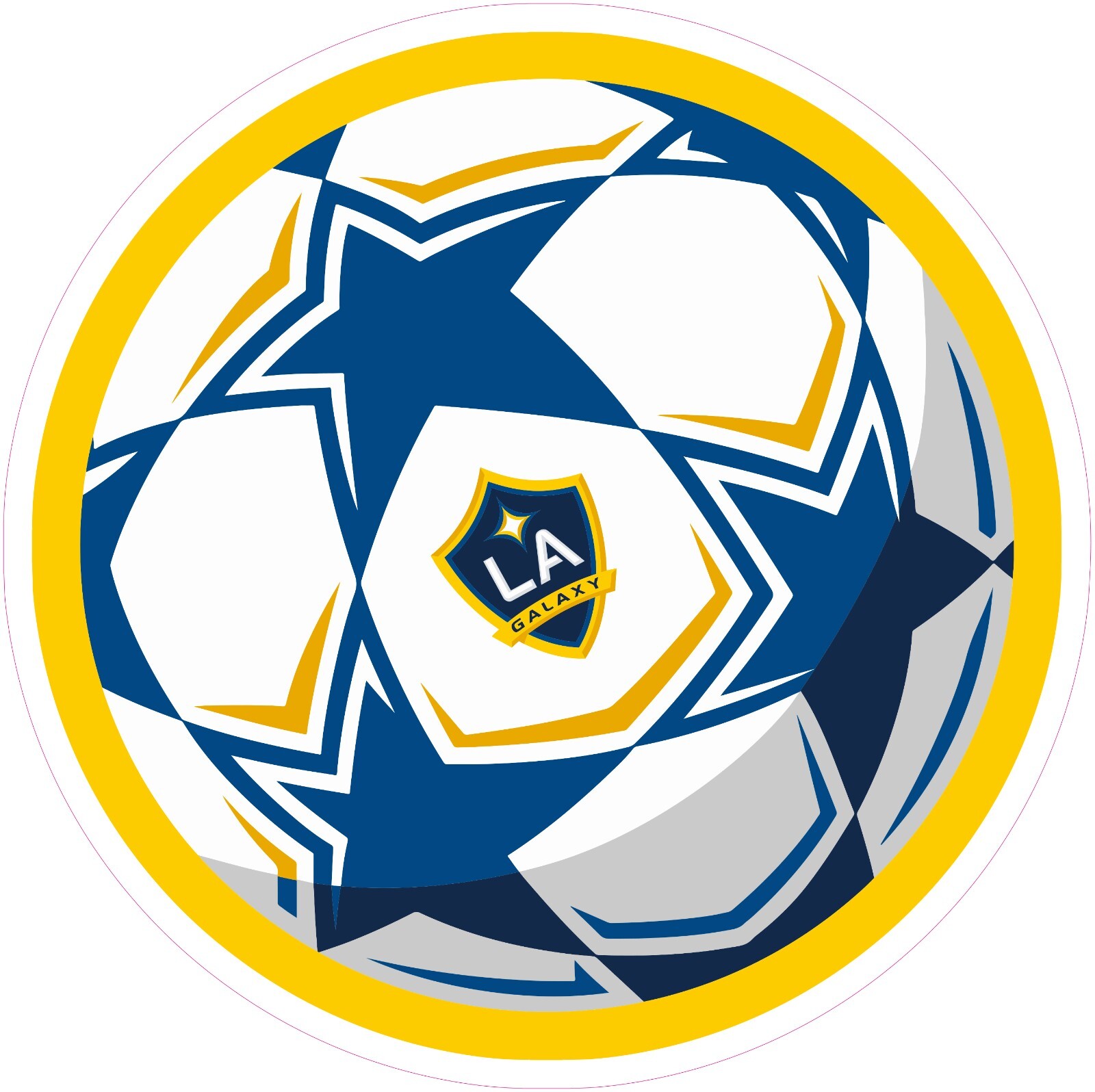 Los Angeles Galaxy Soccer Vinyl Decal Sticker Car Truck Bumper Laptop Mug