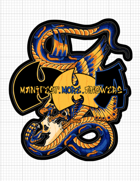 (2) Wu Tang Clan MMA Dragon Sticker Manifest More Answers Hip Hop Vinyl Decal