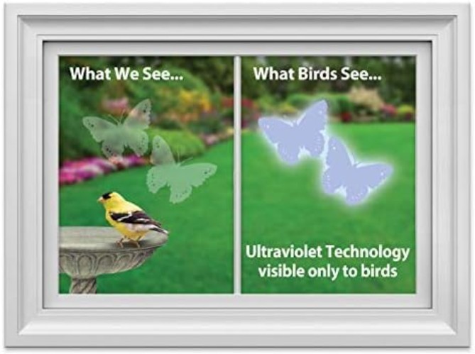 Butterfly Anti-Collision Window Decal Set – UV-Reflective Bird Safety Stickers