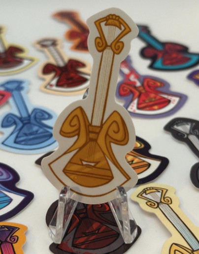 Adam’s Guitars – Hazbin Hotel Fanmade 2” Vinyl Stickers