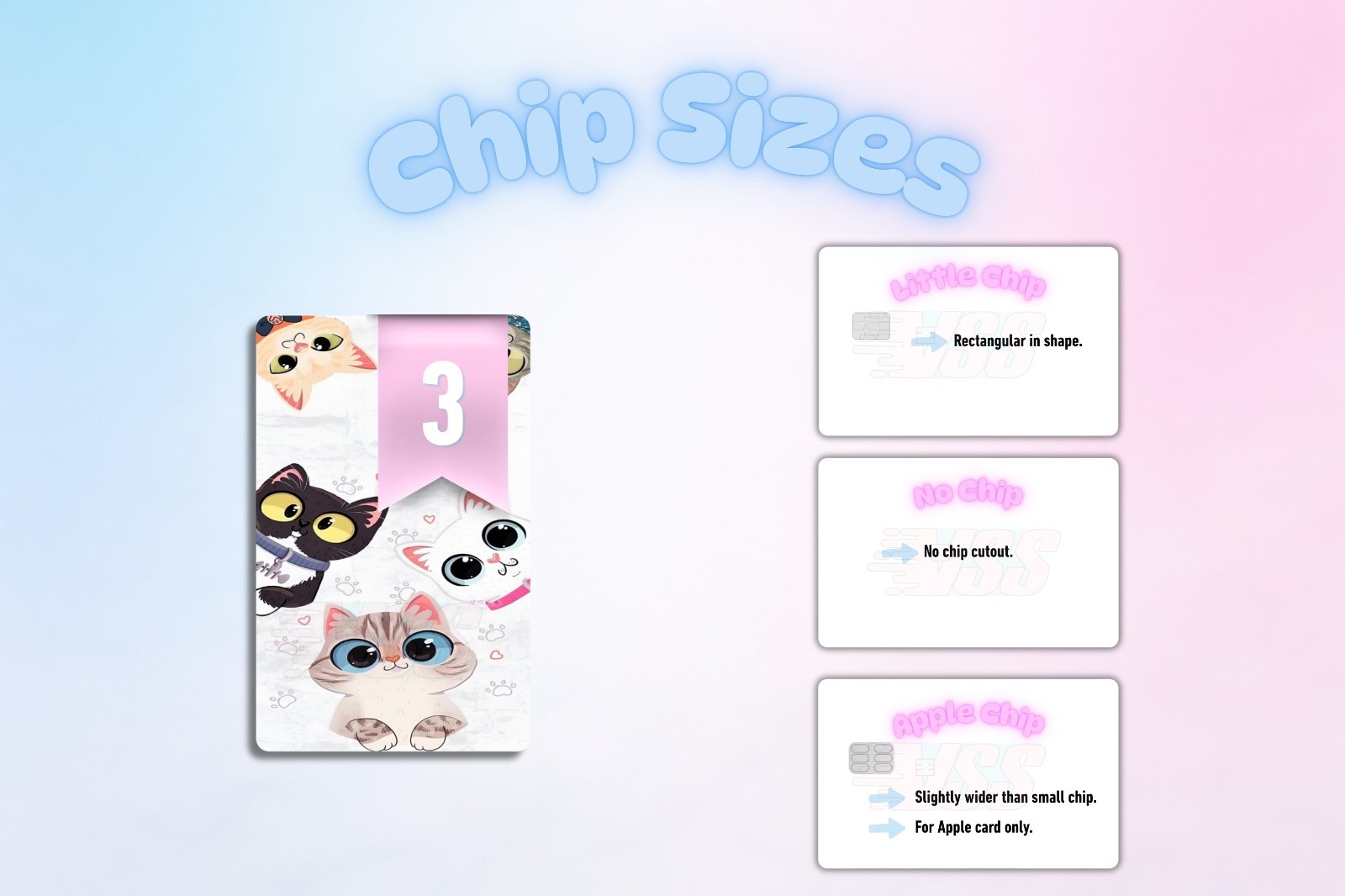 3‑Pack Cute Black Cat Card Skins – Vinyl Credit & Debit Card Covers | Durable