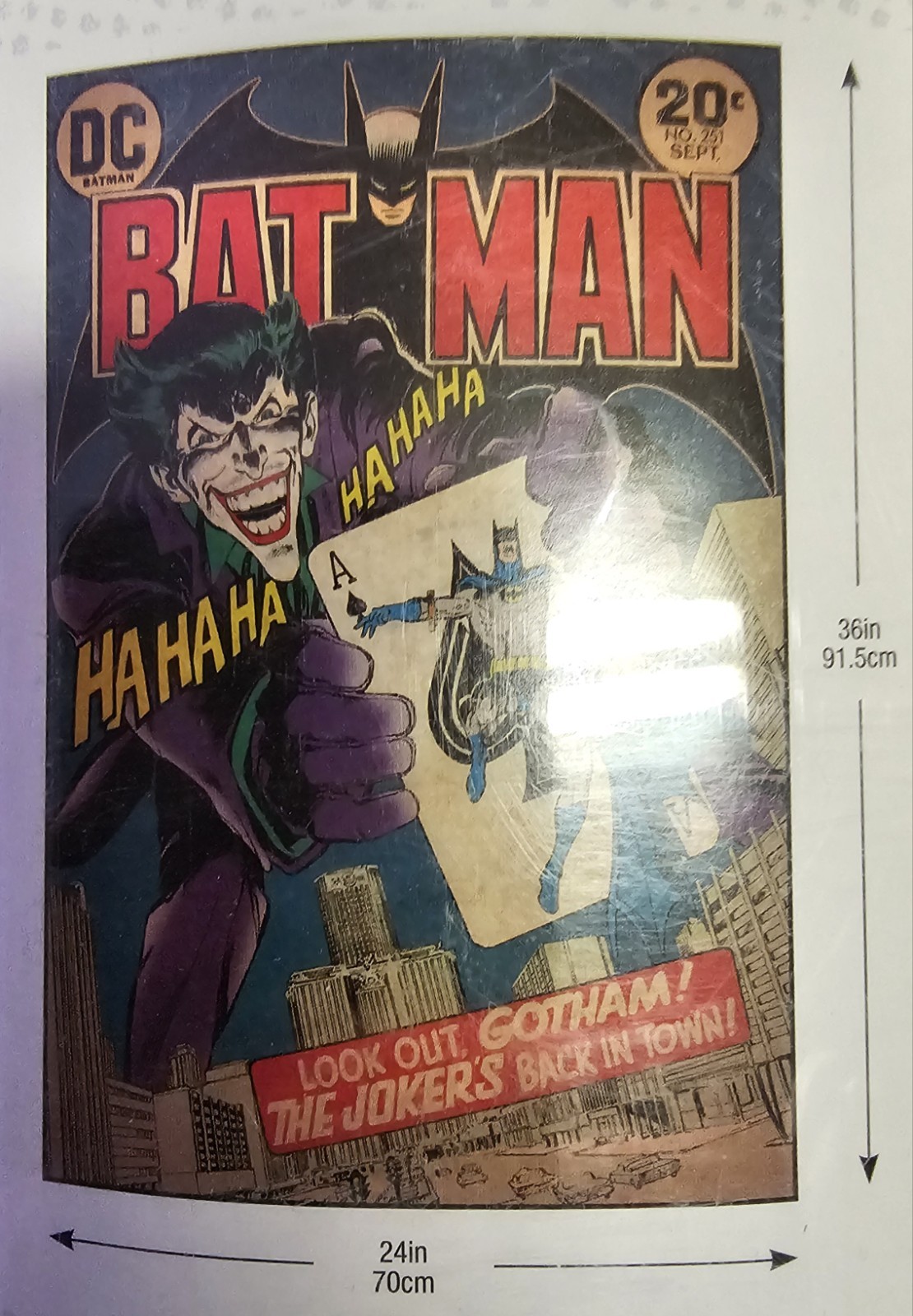 🇨🇦 New RoomMates Wall Decal DC Universe Batman #251 Comicbook Cover 24" x 33"