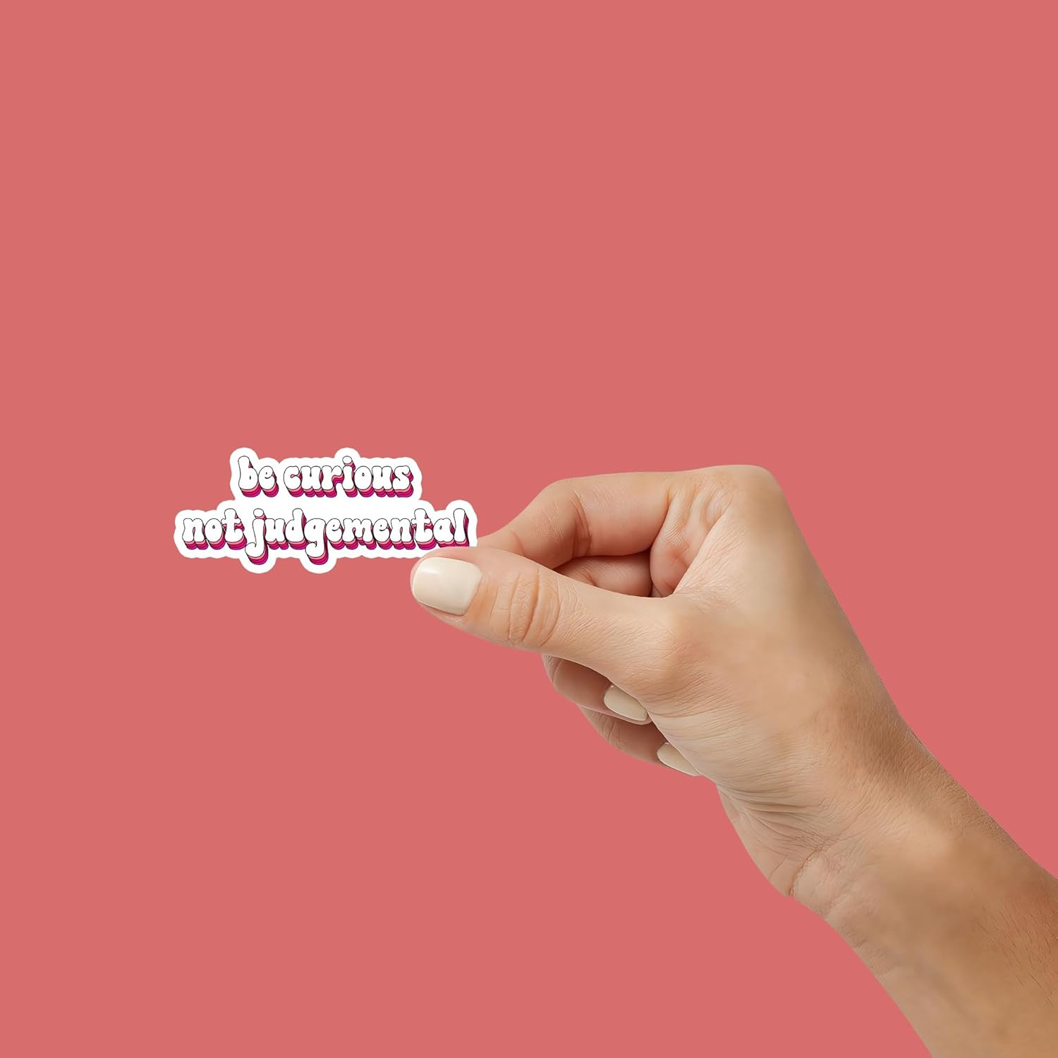 (3Pcs) Be Curious Not Judgemental Sticker for Men Women, Funny Gag Gift for Work