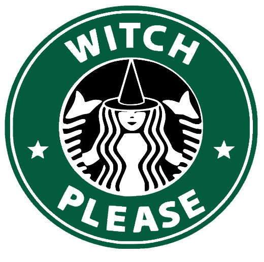 Starbucks sticker logo witch please weatherproof bumper vinyl decal