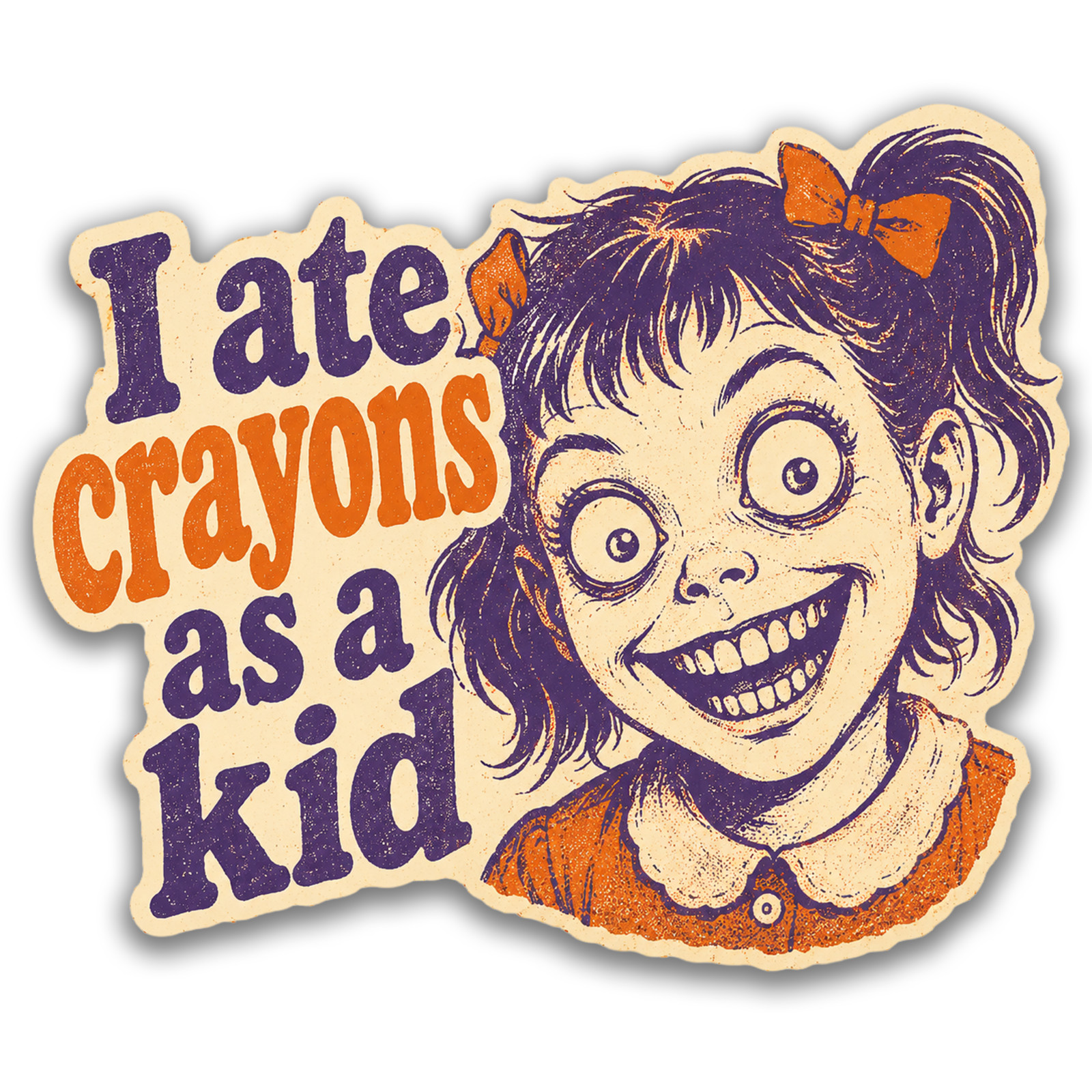 It's ok to Eat Crayons Sticker 4 Inch Vinyl Decal Adult Humor